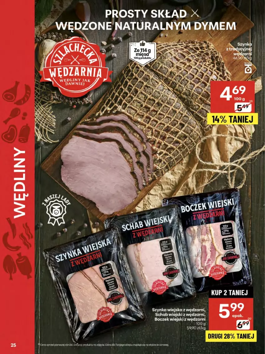 Gazetka promocyjna Delikatesy Centrum - Franczyza DC33 Czwartek - ważna 14.08 do 20.08.2025 - strona 25 - produkty: Boczek, Szynka