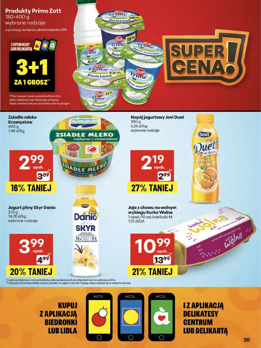 Gazetka promocyjna Delikatesy Centrum - Franczyza DC33 Czwartek - ważna 14.08 do 20.08.2025 - strona 30 - produkty: Danio, Jaja, Jogurt, Jogurt pitny, Koc, Mleko, Napój, Napój jogurtowy, Rum