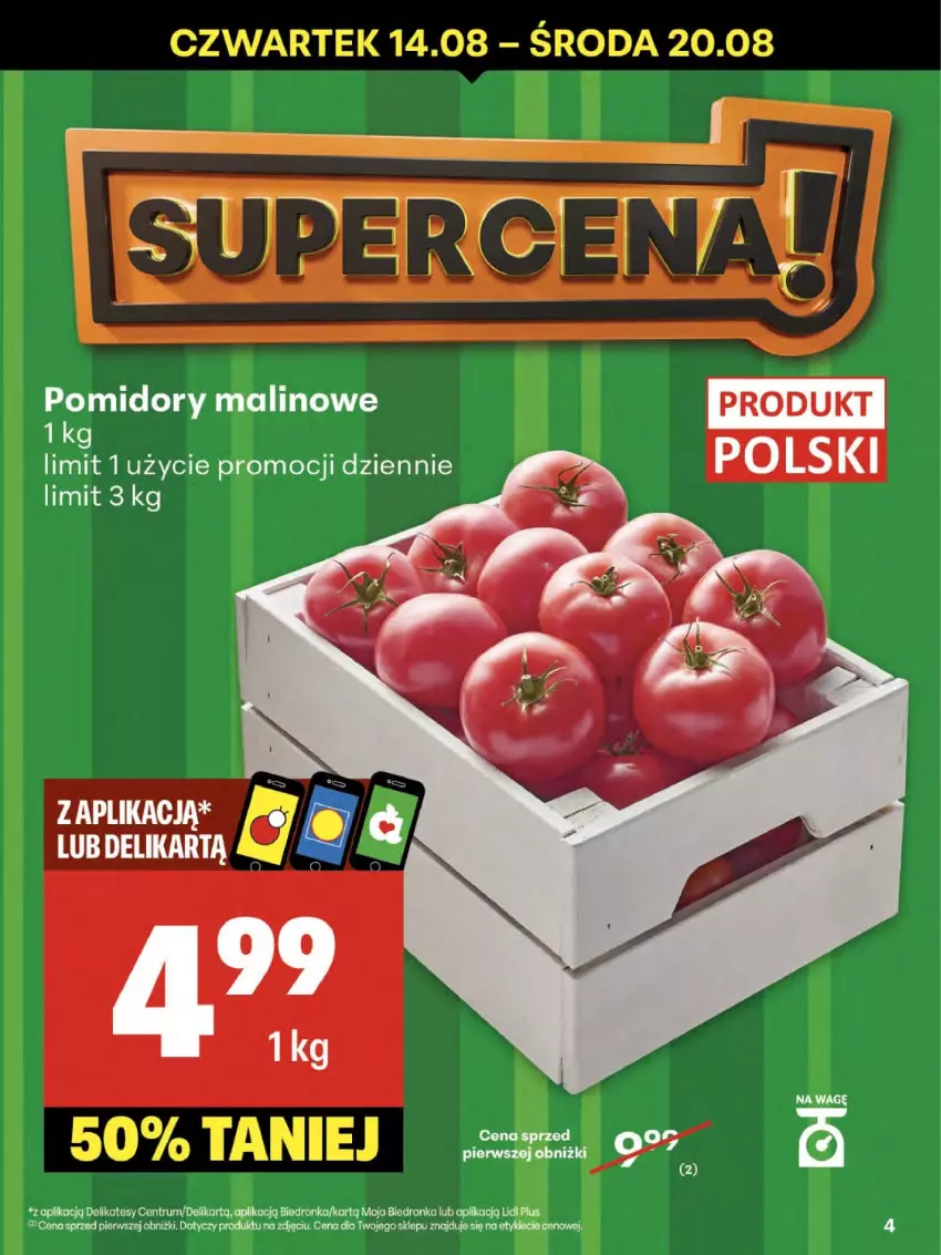 Gazetka promocyjna Delikatesy Centrum - Franczyza DC33 Czwartek - ważna 14.08 do 20.08.2025 - strona 4 - produkty: Pomidory, Rum