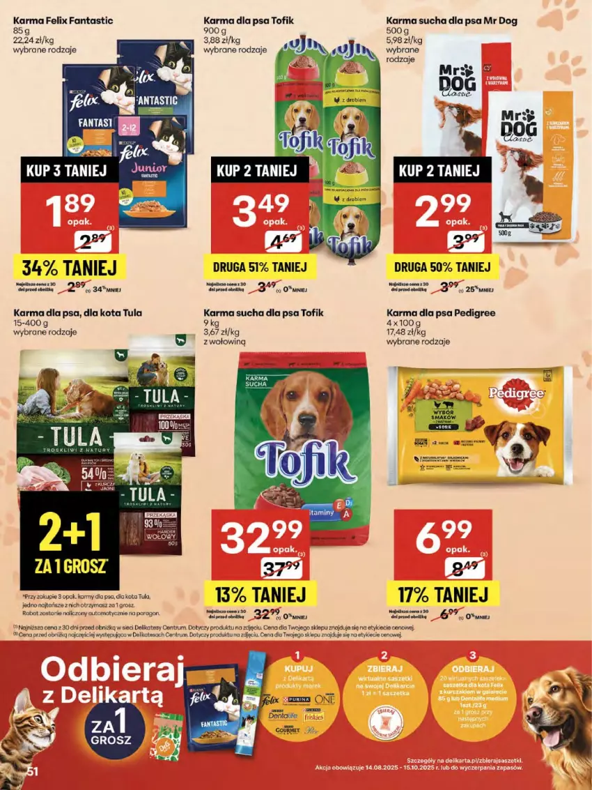 Gazetka promocyjna Delikatesy Centrum - Franczyza DC33 Czwartek - ważna 14.08 do 20.08.2025 - strona 51 - produkty: Fa, Fanta, Felix, Pedigree, Rum