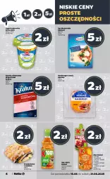 Gazetka promocyjna Netto - Od Poniedziałku - Gazetka - ważna od 21.06 do 21.06.2025 - strona 4 - produkty: Mozzarella, Jogurt naturalny, Krakus, Sok, Ser, Por, Mus, Szynka wieprzowa, Zott, Jogurt, Kisiel, Hamburger, Szynka, Burger, Sport, Morliny, Kubuś, Budyń