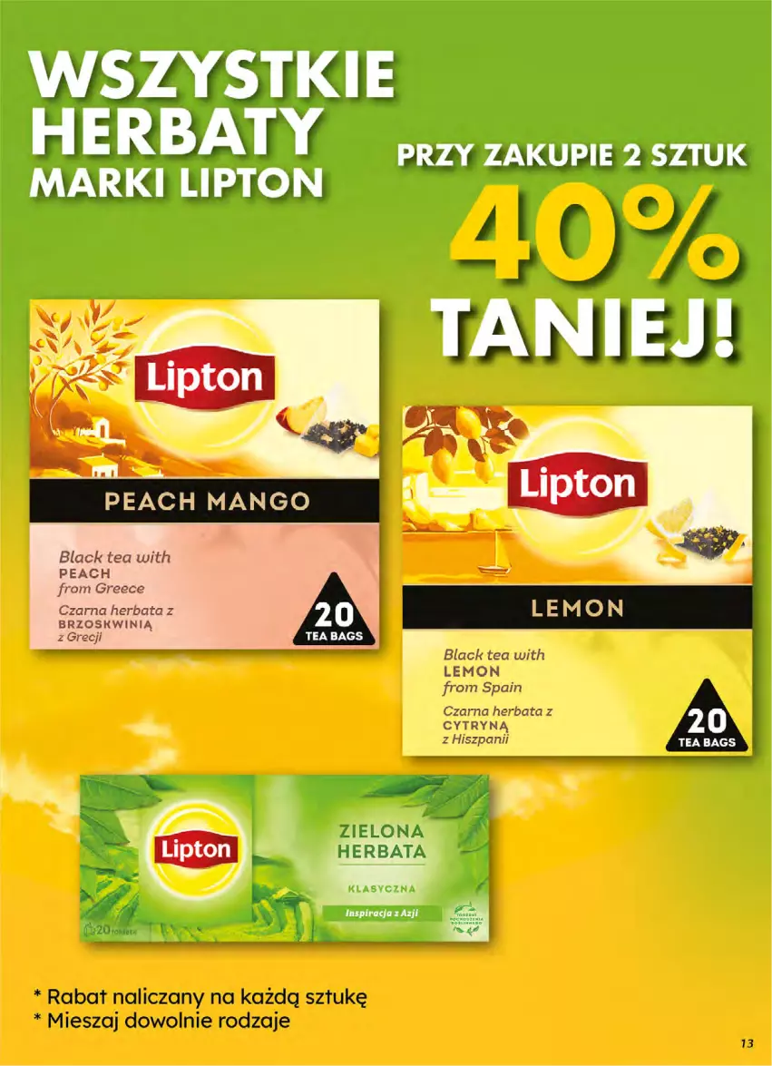 Gazetka promocyjna Dino - Gazetka 16 / 2026 - ważna 15.04 do 21.04.2026 - strona 13 - produkty: Lipton