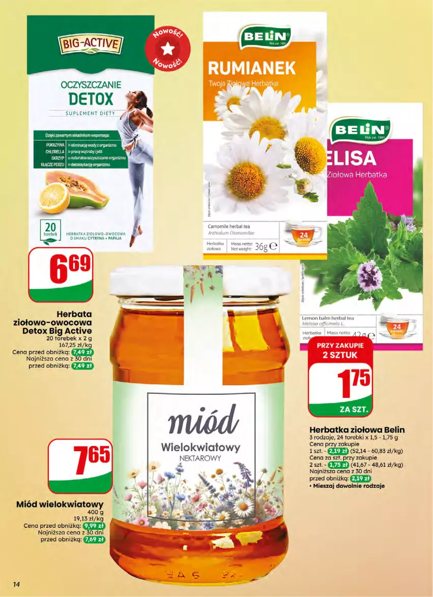 Gazetka promocyjna Dino - Gazetka 16 / 2026 - ważna 15.04 do 21.04.2026 - strona 14 - produkty: Herbata, Miód, Nektar, Papaja, Suplement diety