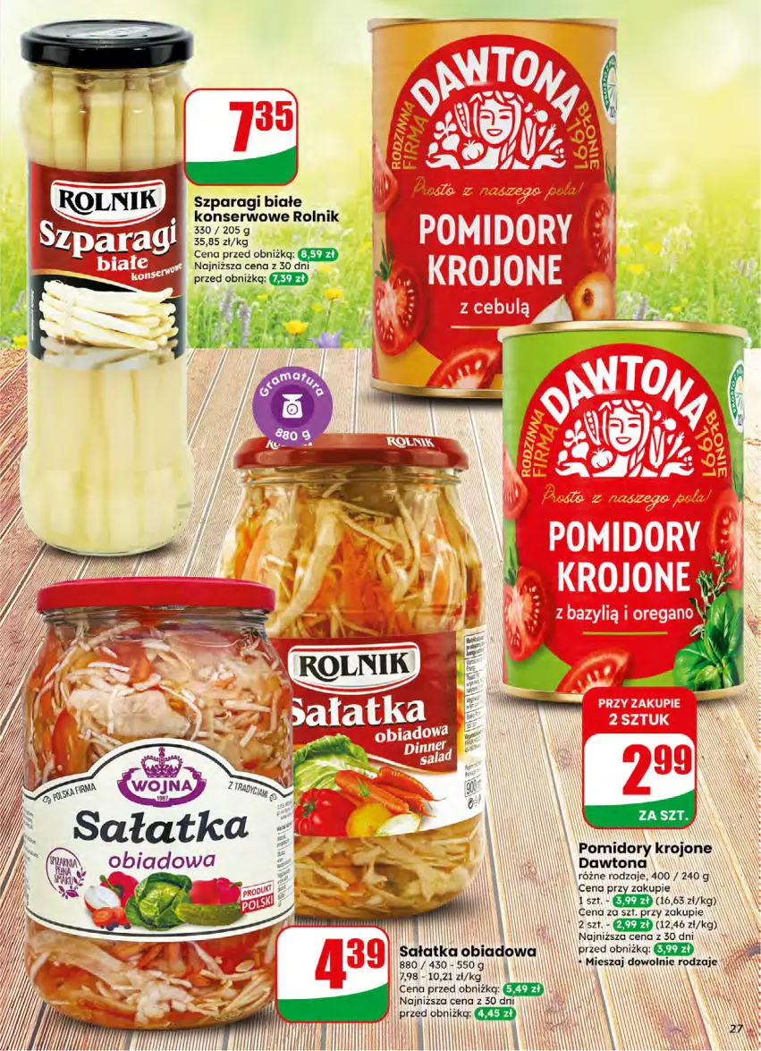 Gazetka promocyjna Dino - Gazetka 16 / 2026 - ważna 15.04 do 21.04.2026 - strona 27 - produkty: Dawtona, Pomidory, Rolnik, Sałat, Sałatka, Ser