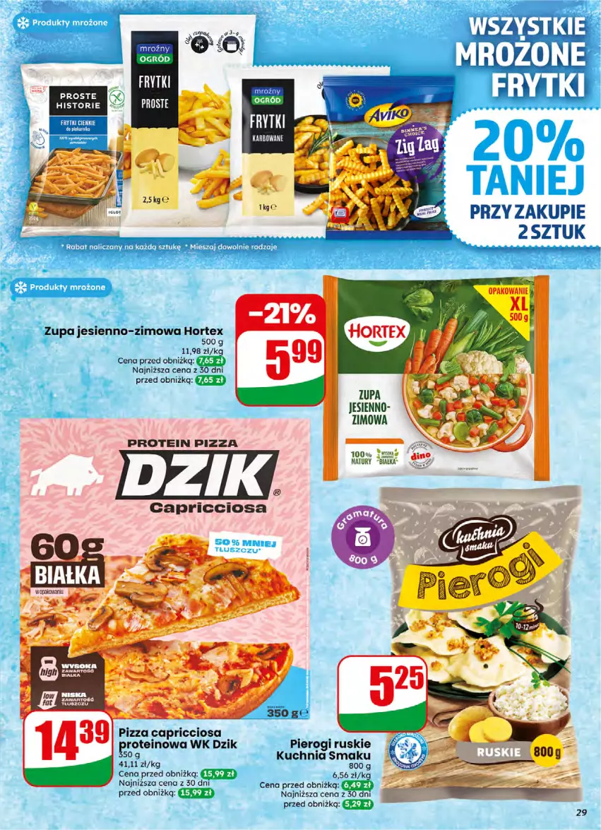 Gazetka promocyjna Dino - Gazetka 16 / 2026 - ważna 15.04 do 21.04.2026 - strona 29 - produkty: Frytki, Gin, Hortex, Kuchnia, Ogród, Pierogi, Pizza, Zupa