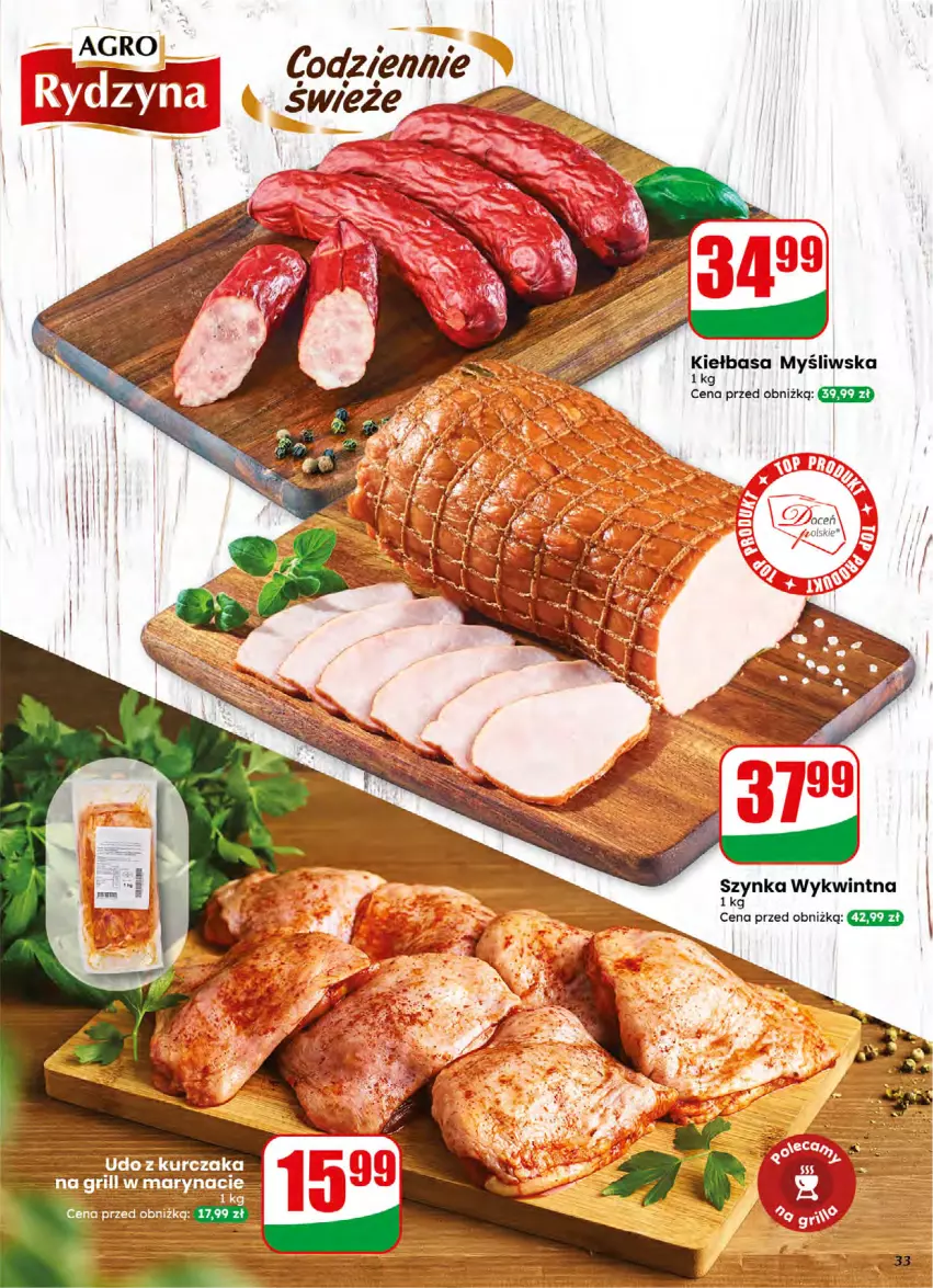 Gazetka promocyjna Dino - Gazetka 16 / 2026 - ważna 15.04 do 21.04.2026 - strona 33 - produkty: Kiełbasa, Szynka