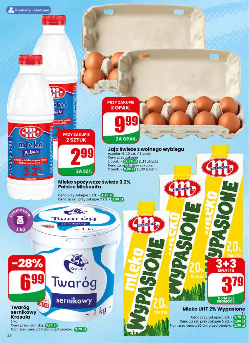Gazetka promocyjna Dino - Gazetka 16 / 2026 - ważna 15.04 do 21.04.2026 - strona 44 - produkty: Jaja, Mleko, Mlekovita, Ser