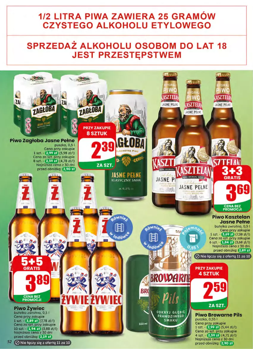 Gazetka promocyjna Dino - Gazetka 16 / 2026 - ważna 15.04 do 21.04.2026 - strona 52 - produkty: Kasztelan, Piwo