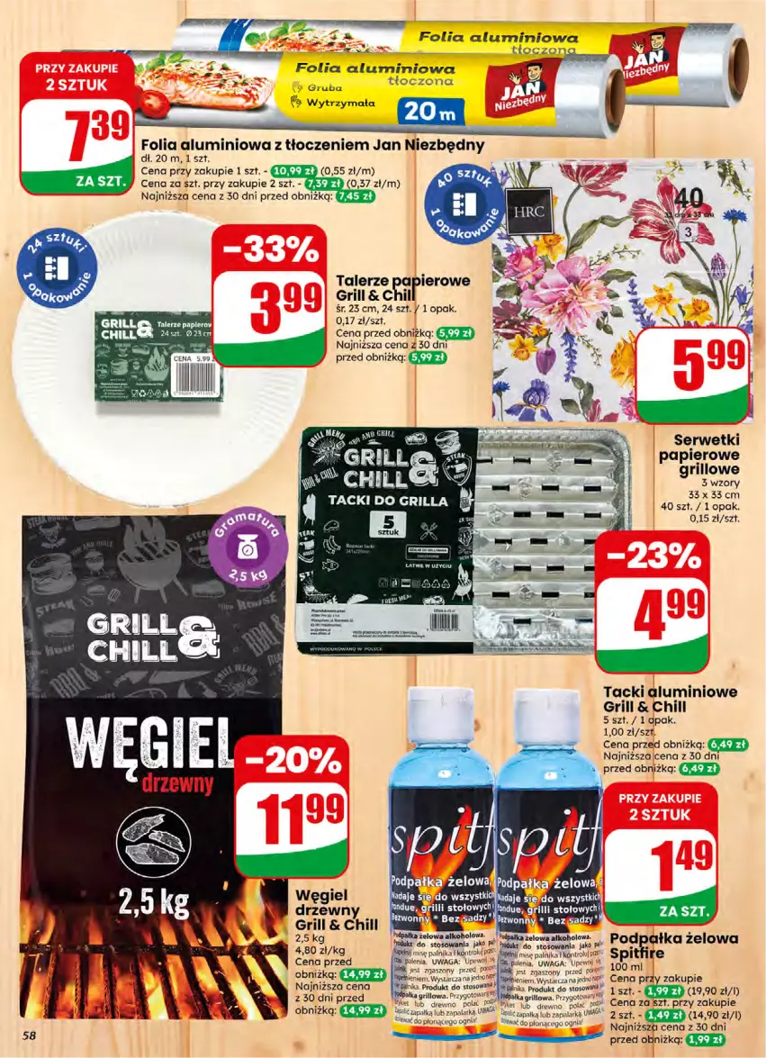 Gazetka promocyjna Dino - Gazetka 16 / 2026 - ważna 15.04 do 21.04.2026 - strona 58 - produkty: Fa, Folia aluminiowa, Grill, Inka, Papier, Ser, Serwetki, Talerz, Waga