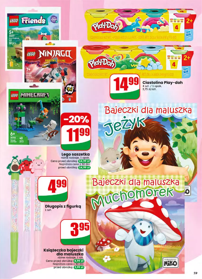 Gazetka promocyjna Dino - Gazetka 16 / 2026 - ważna 15.04 do 21.04.2026 - strona 59 - produkty: Długopis, LEGO, Play-Doh
