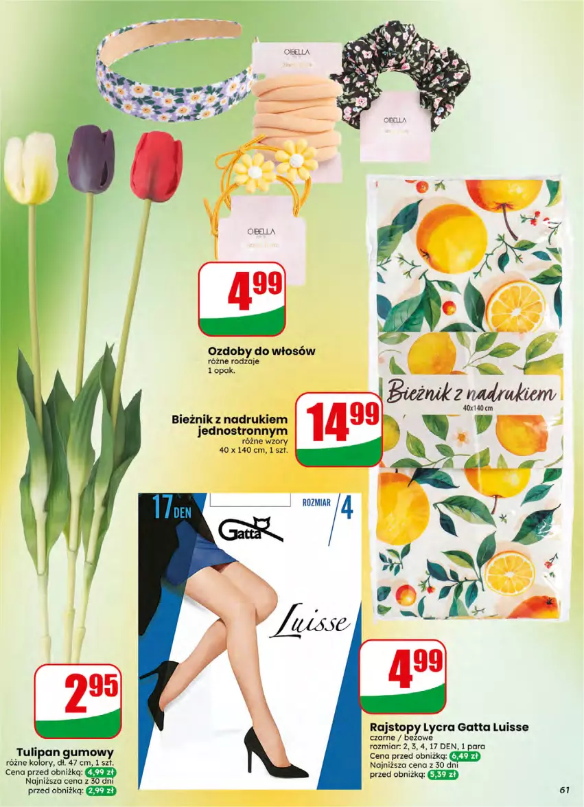 Gazetka promocyjna Dino - Gazetka 16 / 2026 - ważna 15.04 do 21.04.2026 - strona 61 - produkty: Bell, Bella, Bieżnik, Gatta, Rajstopy, Top