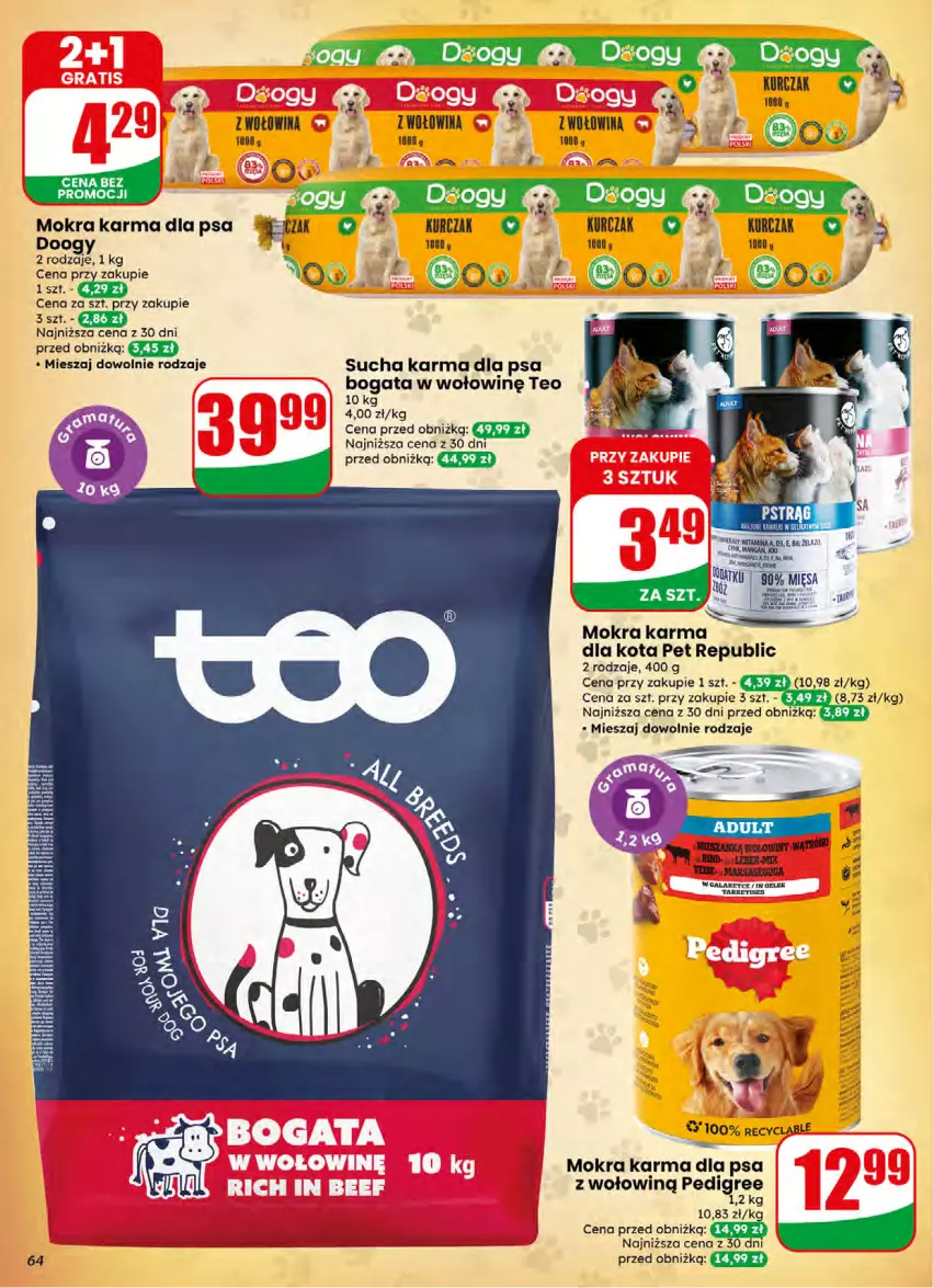 Gazetka promocyjna Dino - Gazetka 16 / 2026 - ważna 15.04 do 21.04.2026 - strona 64 - produkty: Mokra karma, Pedigree, Sucha karma