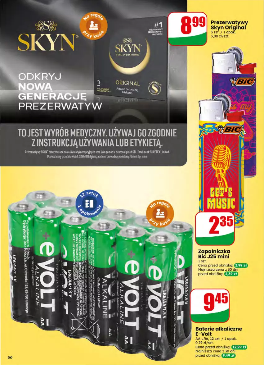 Gazetka promocyjna Dino - Gazetka 16 / 2026 - ważna 15.04 do 21.04.2026 - strona 66 - produkty: Fa, Gin, Prezerwatyw, Skyn