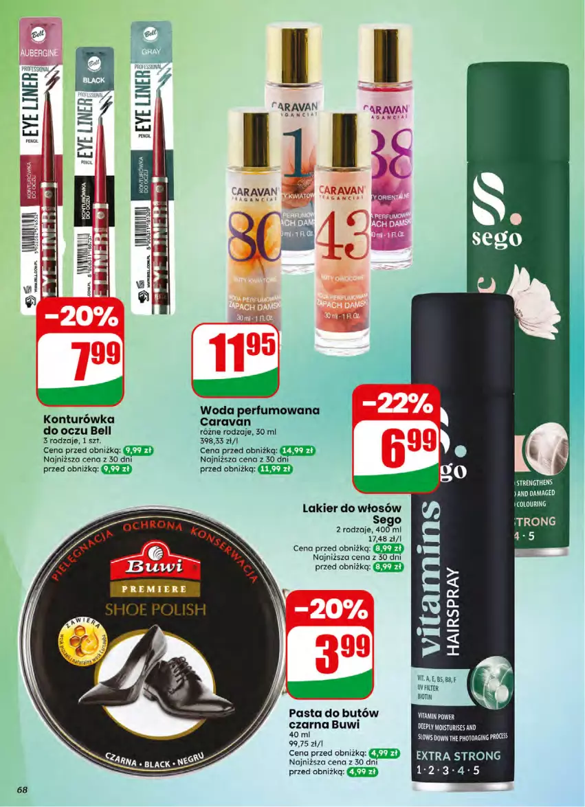 Gazetka promocyjna Dino - Gazetka 16 / 2026 - ważna 15.04 do 21.04.2026 - strona 68 - produkty: Bell, Gancia, Lakier, Lakier do włosów, Perfum, Woda, Woda perfumowana