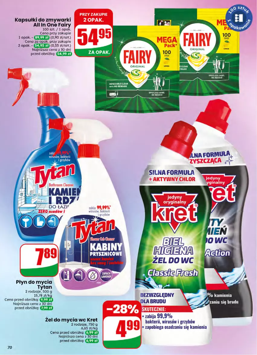 Gazetka promocyjna Dino - Gazetka 16 / 2026 - ważna 15.04 do 21.04.2026 - strona 70 - produkty: Fa, Płyn do mycia, Tytan, Zmywarki