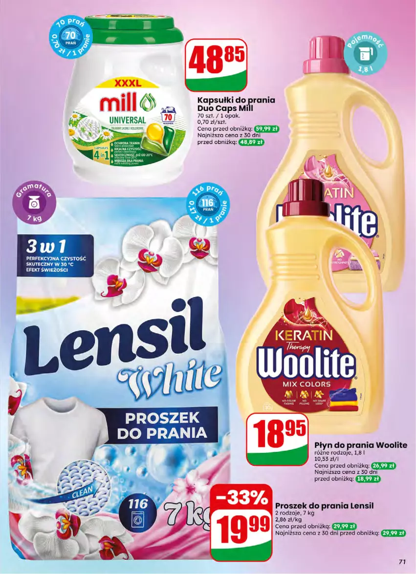 Gazetka promocyjna Dino - Gazetka 16 / 2026 - ważna 15.04 do 21.04.2026 - strona 71 - produkty: Płyn do prania, Proszek do prania, Woolite