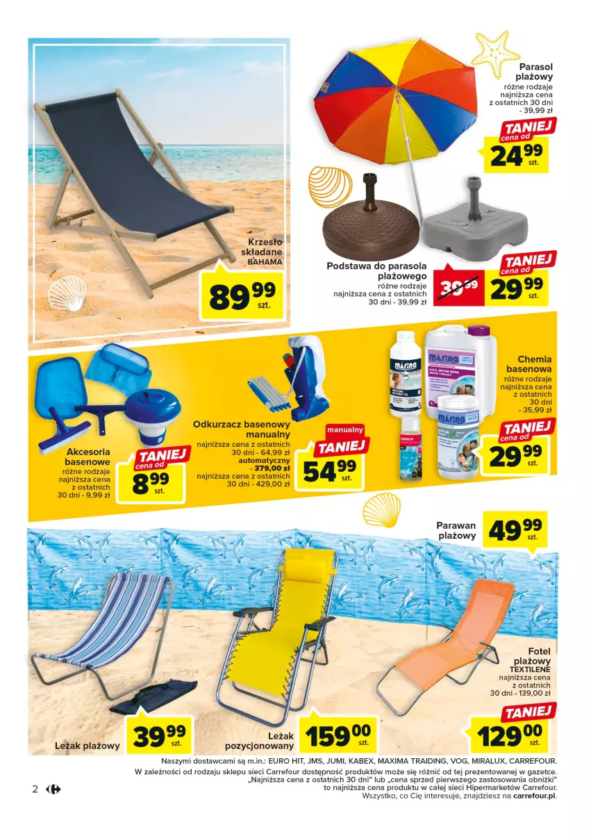 Gazetka promocyjna Carrefour - Gazetka Komfort letniego wypoczynku - ważna 09.05 do 27.05.2023 - strona 2 - produkty: Fotel, Hama, Krzesło, Odkurzacz, Parasol