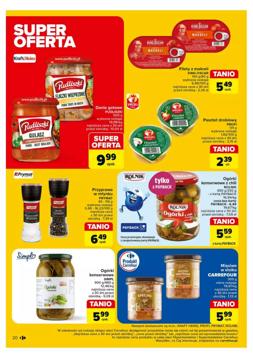 Gazetka promocyjna Carrefour - ważna 28.10 do 02.11.2024 - strona 13 - produkty: Fa, Heinz, Ogórki konserwowe, Pasztet, Prymat, Rolnik, Ser