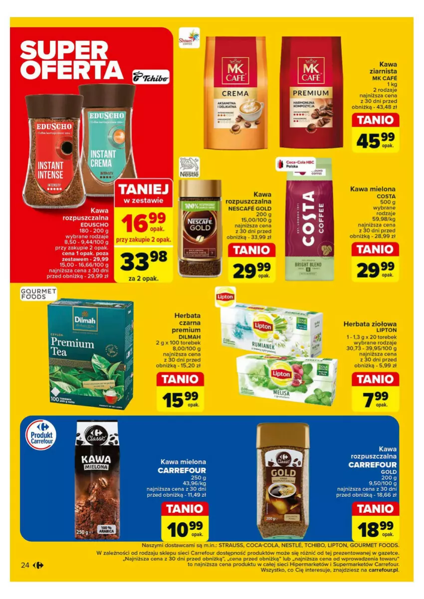 Gazetka promocyjna Carrefour - ważna 28.10 do 02.11.2024 - strona 17 - produkty: Dilmah, Herbata, Kawa, Kawa mielona, Kawa rozpuszczalna, Kawa ziarnista, Lipton, Rum, Tchibo