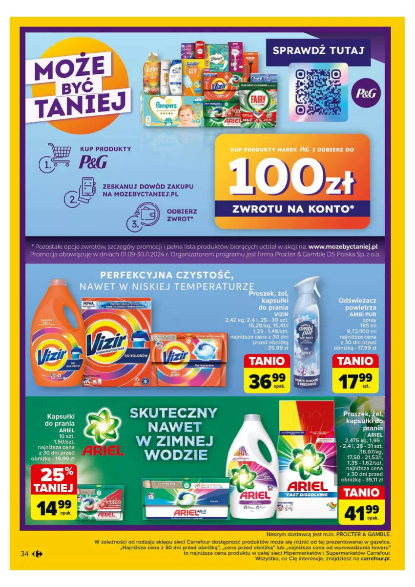 Gazetka promocyjna Carrefour - ważna 28.10 do 02.11.2024 - strona 28 - produkty: Ariel, Fa