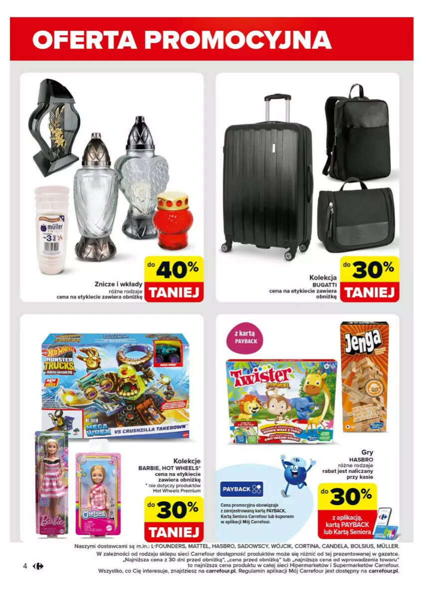 Gazetka promocyjna Carrefour - ważna 28.10 do 02.11.2024 - strona 34 - produkty: Barbie, Bols, Bolsius, Hasbro, Hot Wheels, Mattel, Znicz