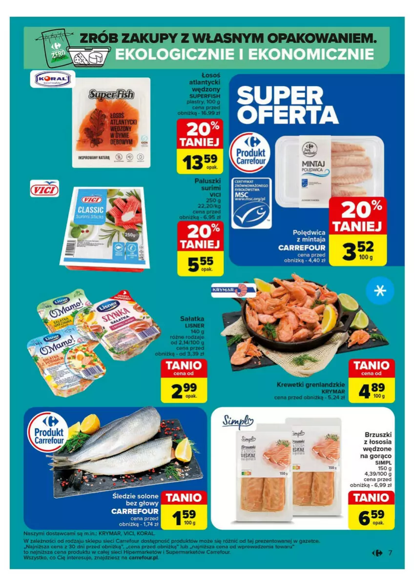 Gazetka promocyjna Carrefour - ważna 28.10 do 02.11.2024 - strona 49 - produkty: Sałat, Sałatka, Sos, Surimi