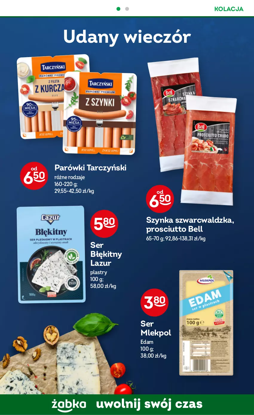 Gazetka promocyjna Żabka - ważna 02.11 do 08.11.2022 - strona 46 - produkty: Bell, Edam, Lazur, Parówki, Prosciutto, Ser, Szynka, Tarczyński