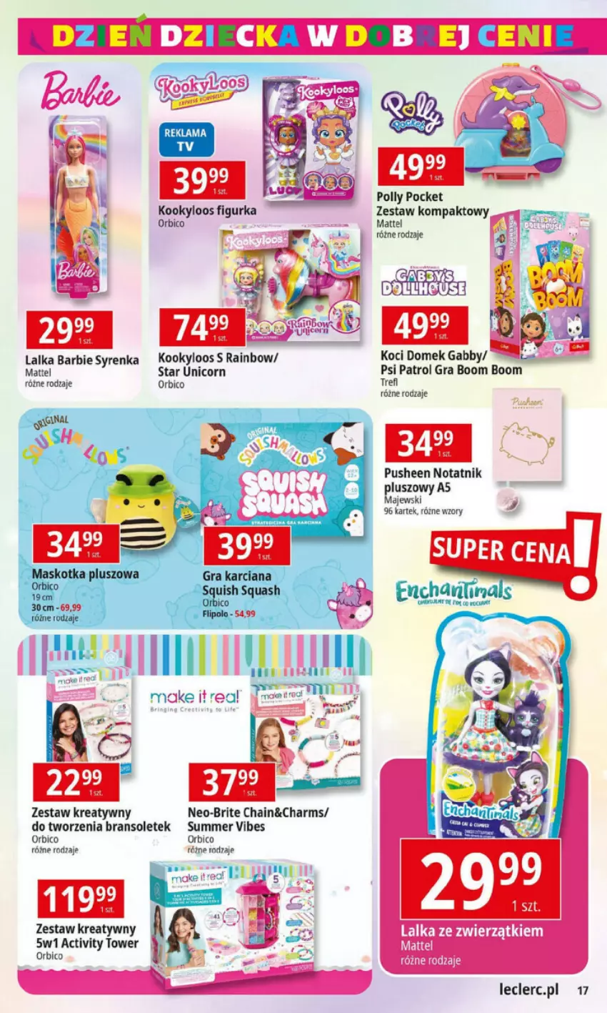 Gazetka promocyjna E Leclerc - ważna 28.05 do 06.06.2024 - strona 31 - produkty: Barbie, BIC, Brit, Gra, Koc, Lalka, Mattel, Orbit, Polly Pocket, Psi Patrol