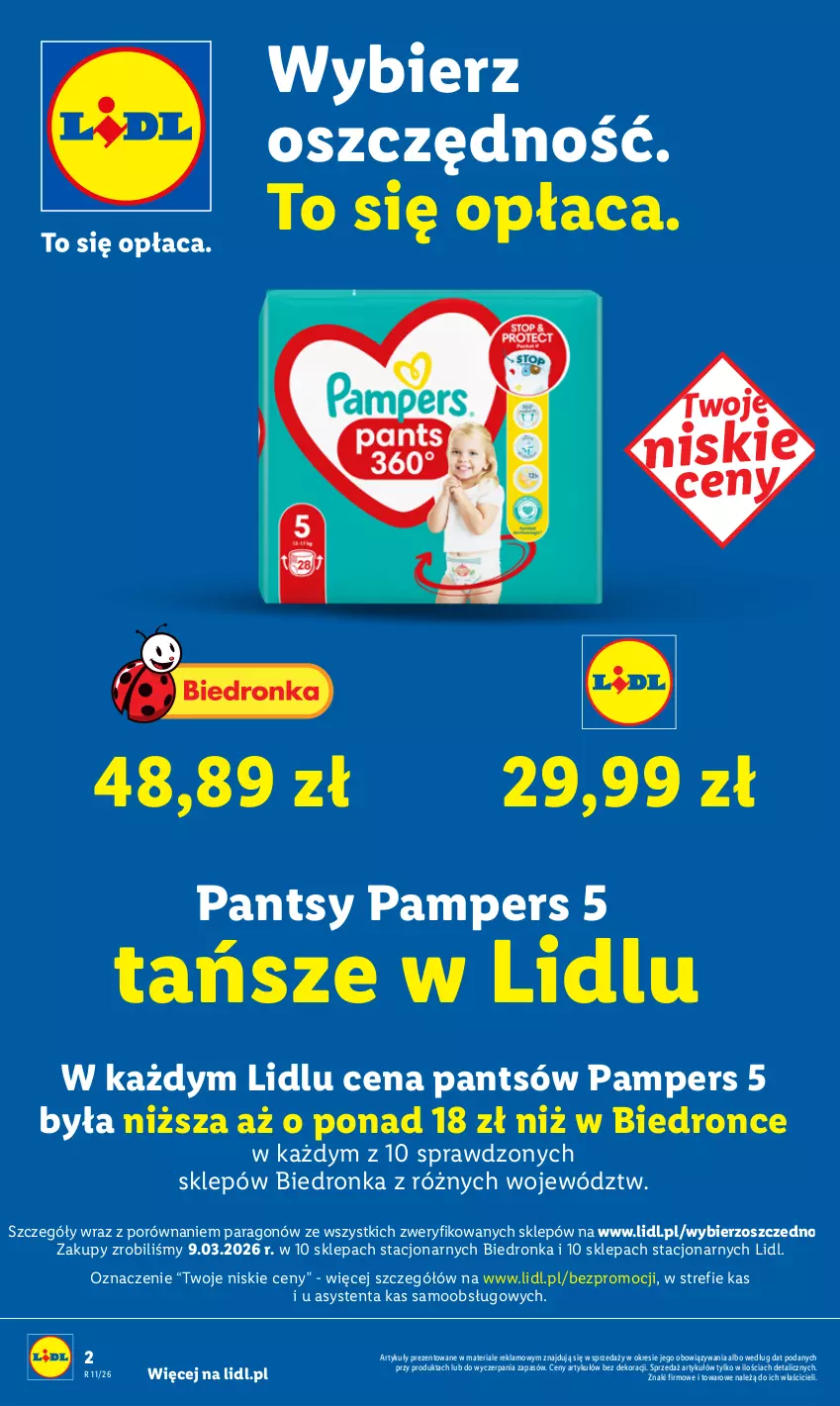 Gazetka promocyjna Lidl - GAZETKA - ważna 12.03 do 14.03.2026 - strona 2 - produkty: Pampers, Por