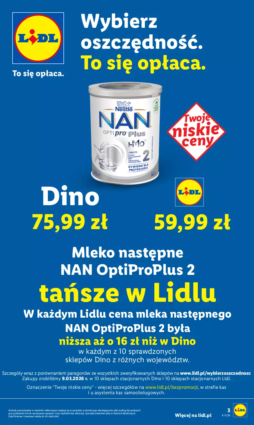 Gazetka promocyjna Lidl - GAZETKA - ważna 12.03 do 14.03.2026 - strona 3 - produkty: Mleko, NAN Optipro, O nas, Por