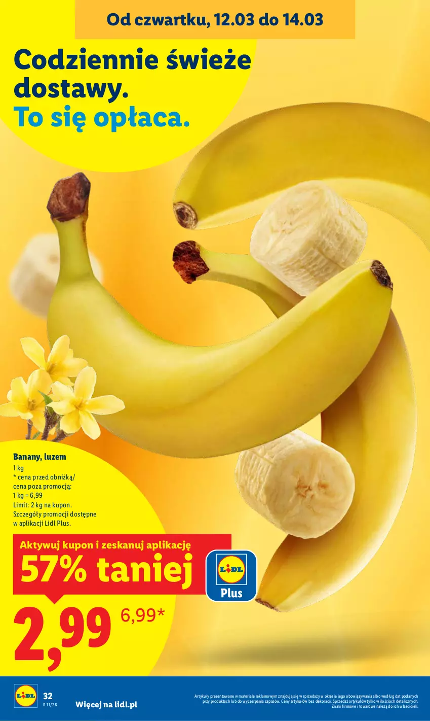 Gazetka promocyjna Lidl - GAZETKA - ważna 12.03 do 14.03.2026 - strona 34 - produkty: Banany