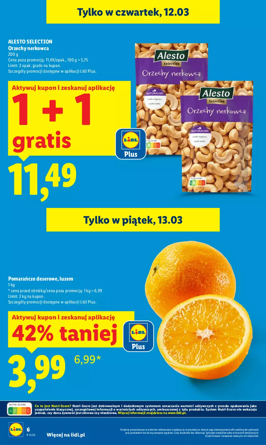 Gazetka promocyjna Lidl - GAZETKA - ważna 12.03 do 14.03.2026 - strona 6 - produkty: Deser, Gra, Pomarańcze, Ser
