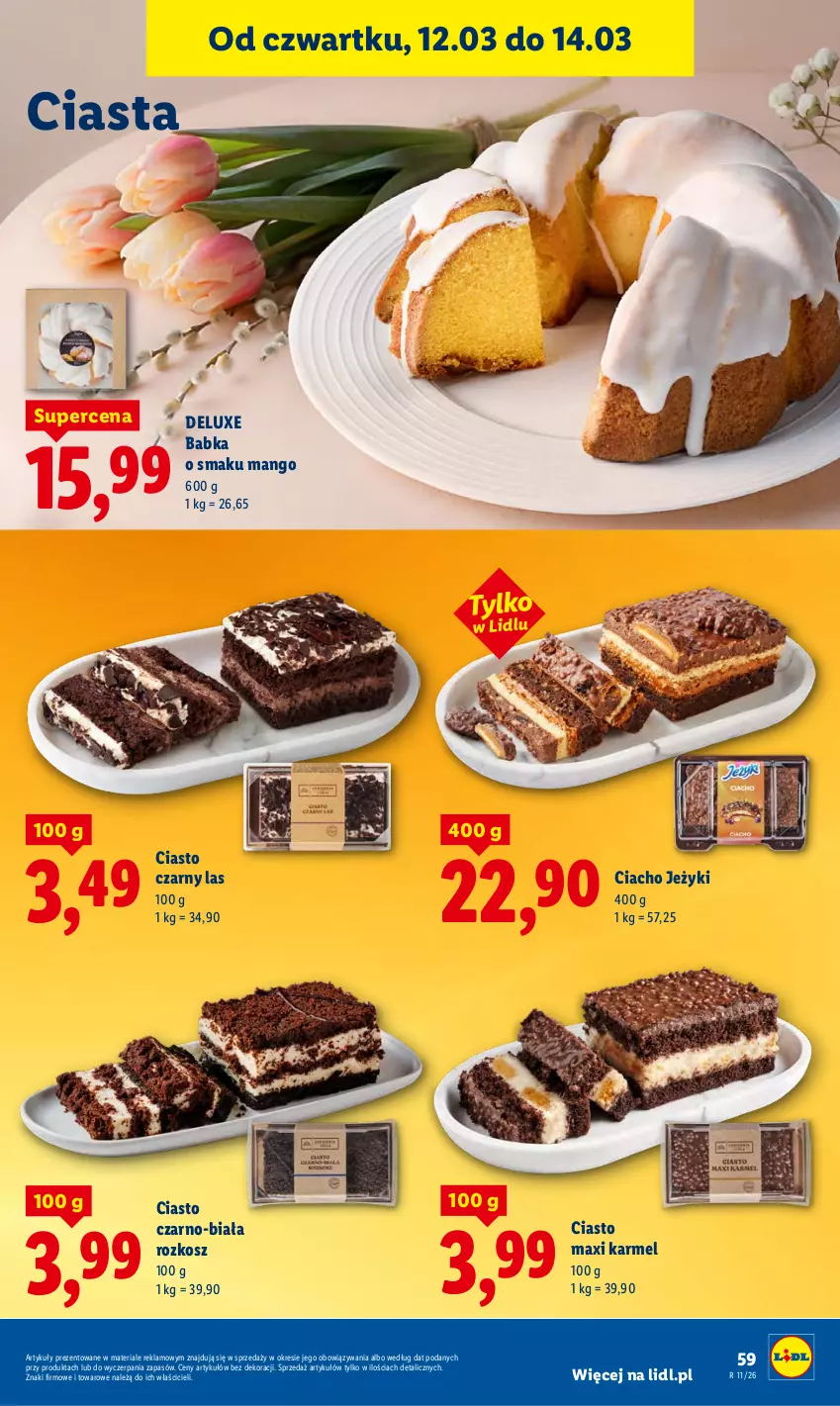 Gazetka promocyjna Lidl - GAZETKA - ważna 12.03 do 14.03.2026 - strona 61 - produkty: Babka, Jeżyki, Kosz, Mango