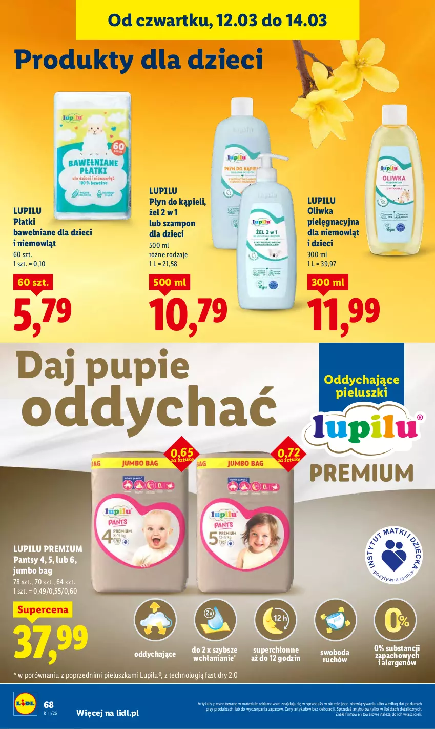 Gazetka promocyjna Lidl - GAZETKA - ważna 12.03 do 14.03.2026 - strona 70 - produkty: Dzieci, Fa, O Bag, Płyn do kąpieli, Por, Szampon