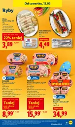 Gazetka promocyjna Lidl - GAZETKA - Gazetka - ważna od 14.03 do 14.03.2026 - strona 47 - produkty: Sałatka, Rio Mare, Pasztet, Tusz, Sałat, Tuńczyk, Mintaj