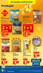 Gazetka promocyjna Lidl - GAZETKA - Gazetka - ważna od 14.03 do 14.03.2026 - strona 68 - produkty: Pistacje, Migdały łuskane, Gra, Orzeszki, Migdały, Chipsy, Figi, Orzeszki ziemne