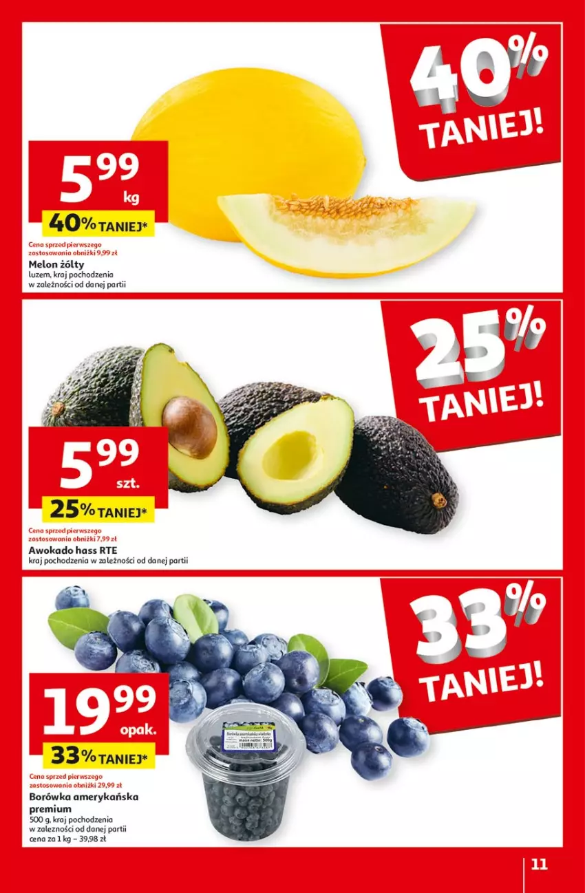 Gazetka promocyjna Auchan - Gazetka Przygotuj ogród na wiosnę! Hipermarket Auchan - ważna 04.04 do 10.04.2024 - strona 11 - produkty: Borówka, Borówka amerykańska, Melon