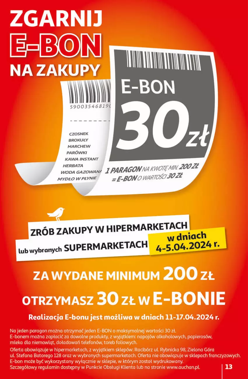 Gazetka promocyjna Auchan - Gazetka Przygotuj ogród na wiosnę! Hipermarket Auchan - ważna 04.04 do 10.04.2024 - strona 13 - produkty: Fa, Papier, Telefon