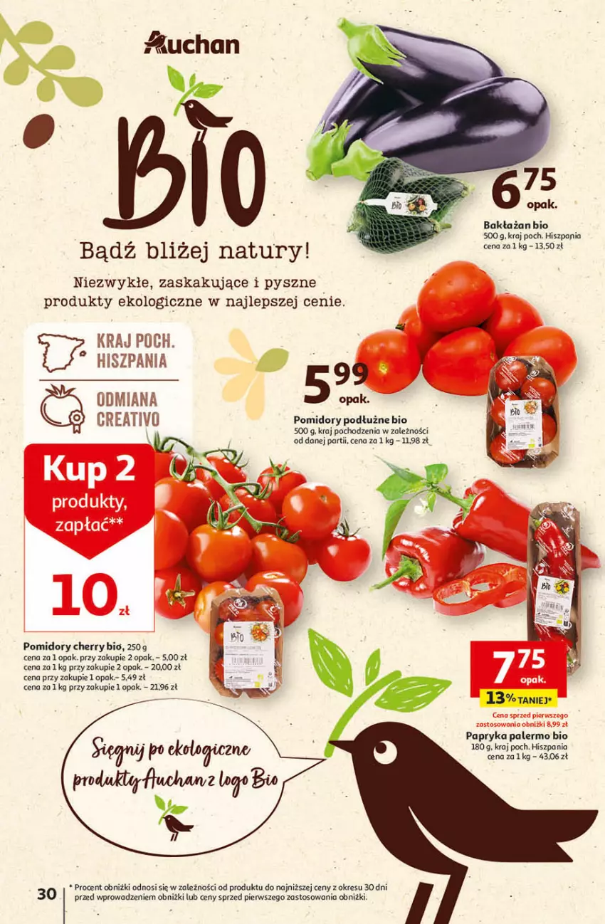 Gazetka promocyjna Auchan - Gazetka Przygotuj ogród na wiosnę! Hipermarket Auchan - ważna 04.04 do 10.04.2024 - strona 30 - produkty: Papryka, Pomidory
