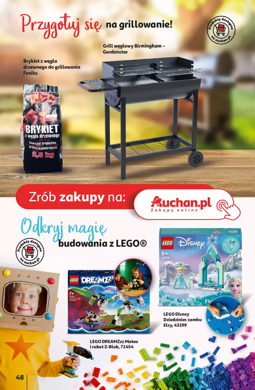Gazetka promocyjna Auchan - Gazetka Przygotuj ogród na wiosnę! Hipermarket Auchan - ważna 04.04 do 10.04.2024 - strona 48 - produkty: Disney, Grill, LEGO, Robot