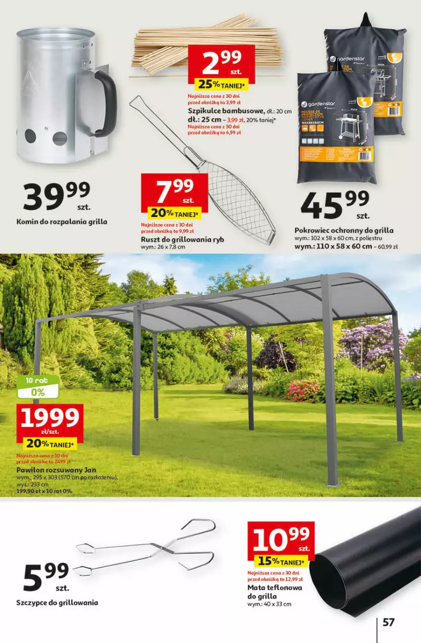 Gazetka promocyjna Auchan - Gazetka Przygotuj ogród na wiosnę! Hipermarket Auchan - ważna 04.04 do 10.04.2024 - strona 57 - produkty: Grill, Pokrowiec, Szczypce