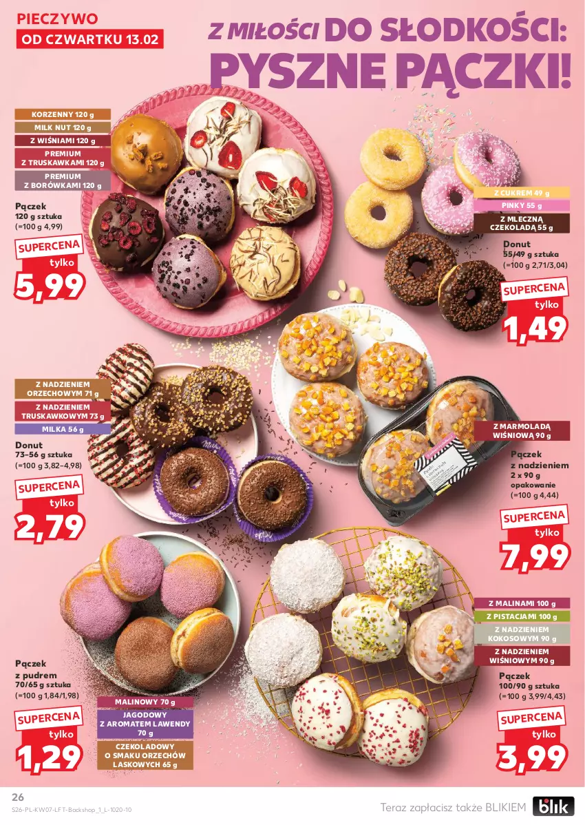 Gazetka promocyjna Kaufland - Gazetka tygodnia - ważna 13.02 do 19.02.2025 - strona 26 - produkty: Borówka, Donut, Kokos, Milka, Mola, Pączek, Piec, Pieczywo, Tera