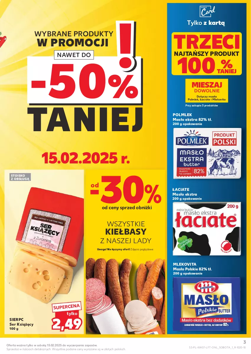 Gazetka promocyjna Kaufland - Gazetka tygodnia - ważna 13.02 do 19.02.2025 - strona 3 - produkty: Masło, Mleko, Mlekovita, POLMLEK, Ser, Waga