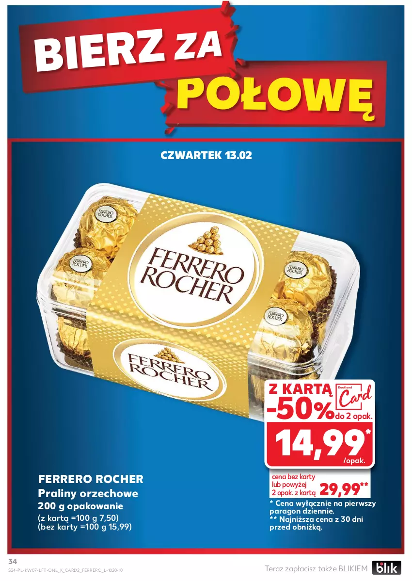 Gazetka promocyjna Kaufland - Gazetka tygodnia - ważna 13.02 do 19.02.2025 - strona 34 - produkty: Ferrero, Ferrero Rocher, Praliny, Tera