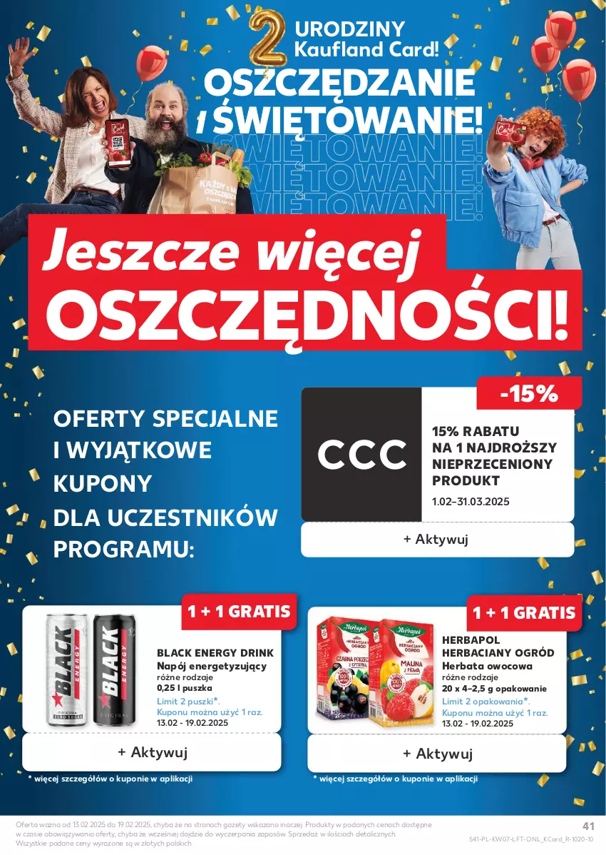 Gazetka promocyjna Kaufland - Gazetka tygodnia - ważna 13.02 do 19.02.2025 - strona 41 - produkty: Gra, Herbapol, Herbata, Herbata owocowa, Lack, Napój, Ogród