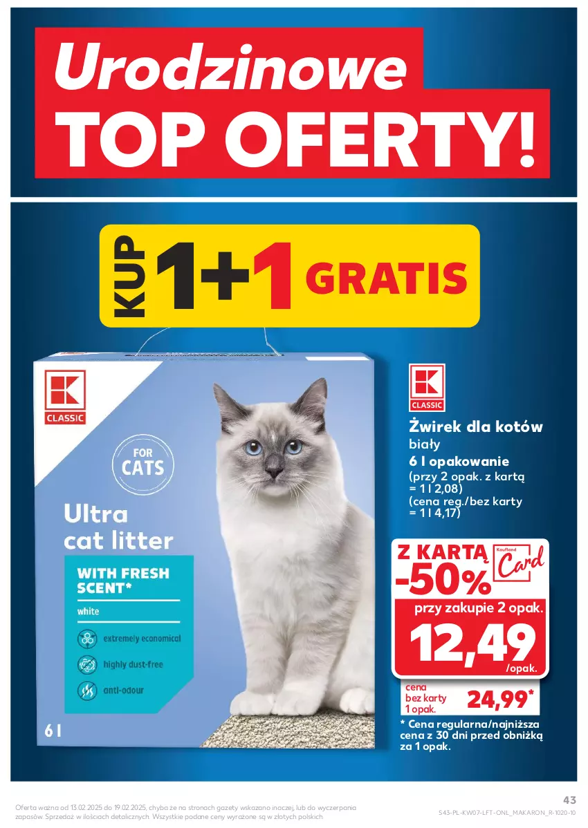 Gazetka promocyjna Kaufland - Gazetka tygodnia - ważna 13.02 do 19.02.2025 - strona 43 - produkty: Gra, Makaron, Top