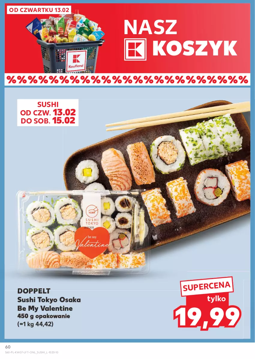 Gazetka promocyjna Kaufland - Gazetka tygodnia - ważna 13.02 do 19.02.2025 - strona 60 - produkty: Kosz, Sushi