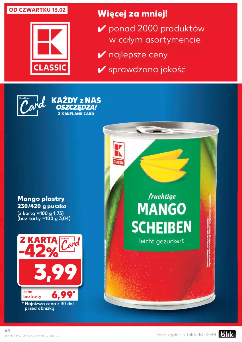 Gazetka promocyjna Kaufland - Gazetka tygodnia - ważna 13.02 do 19.02.2025 - strona 64 - produkty: Mango, Tera