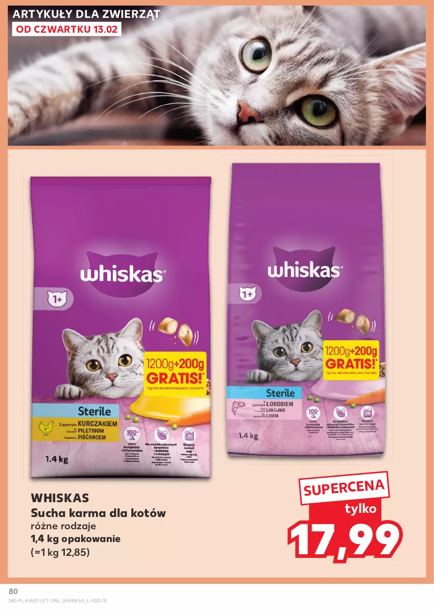 Gazetka promocyjna Kaufland - Gazetka tygodnia - ważna 13.02 do 19.02.2025 - strona 80 - produkty: Sucha karma, Whiskas