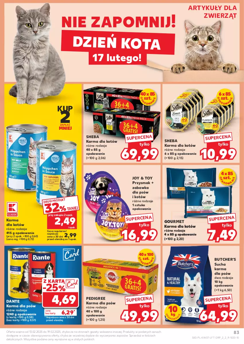 Gazetka promocyjna Kaufland - Gazetka tygodnia - ważna 13.02 do 19.02.2025 - strona 83 - produkty: Pedigree, Sheba, Sucha karma, Zabawka